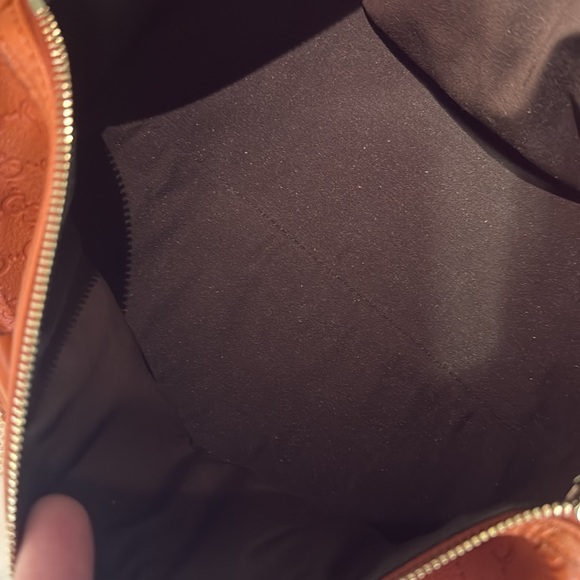 Gucci GG Supreme Monogram Orange Leather Boston Bag - Picture 13 of 13